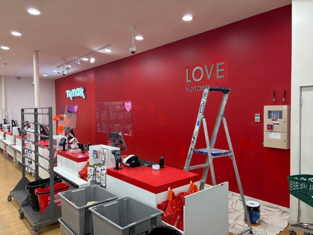 Commercial retail interior painting in Newcastle NSW by Australian Mega Colours